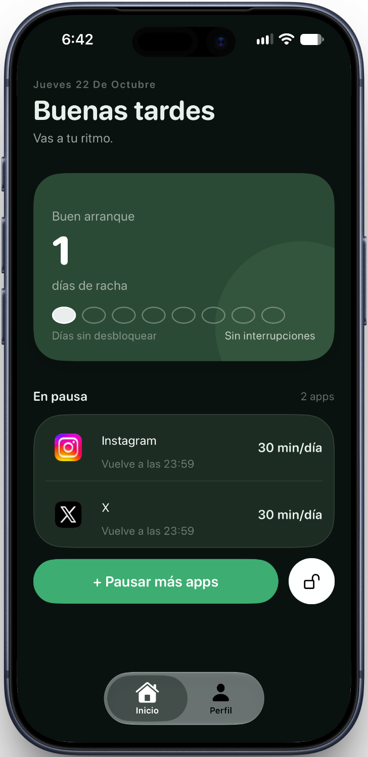 Inicio de BeOut con tiempo libre y apps en pausa por una hora